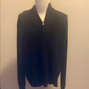 Calvin Klein Black Zip Up Sweater